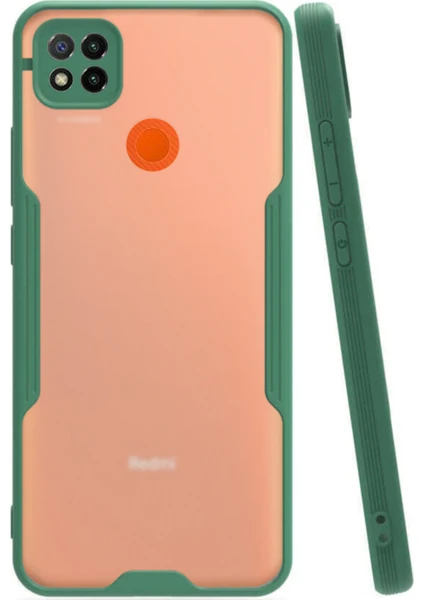 Xiaomi Redmi 9c Kılıf Kamera Korumalı Colorful Kapak - Yeşil