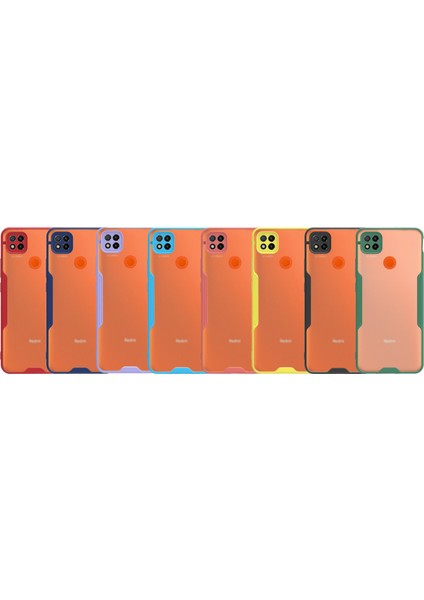 Xiaomi Redmi 9c Kılıf Kamera Korumalı Colorful Kapak - Yeşil