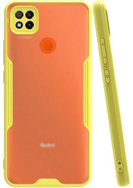 Xiaomi Redmi 9c Kılıf Kamera Korumalı Colorful Kapak - Sarı