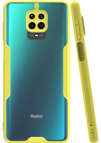Xiaomi Redmi Note 9s Kılıf Kamera Korumalı Colorful Kapak - Sarı