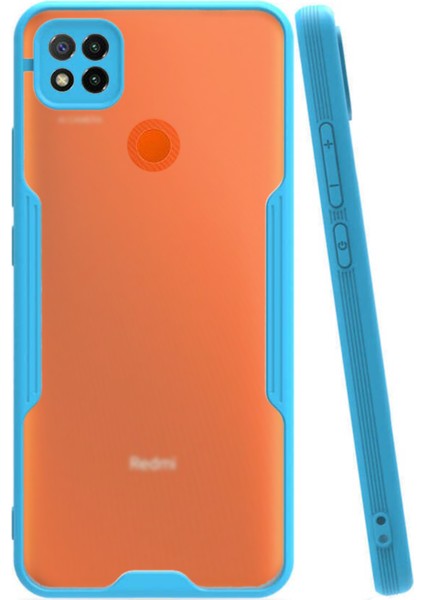 Xiaomi Redmi 9c Kılıf Kamera Korumalı Colorful Kapak - Mavi