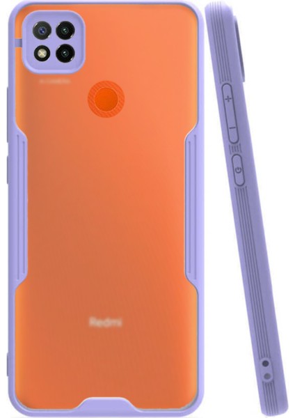 Xiaomi Redmi 9c Kılıf Kamera Korumalı Colorful Kapak - Lila