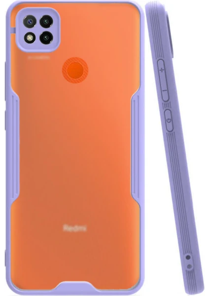 Xiaomi Redmi 9c Kılıf Kamera Korumalı Colorful Kapak - Lila