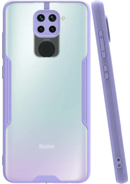 Xiaomi Redmi Note 9 Kılıf Kamera Korumalı Colorful Kapak - Lila