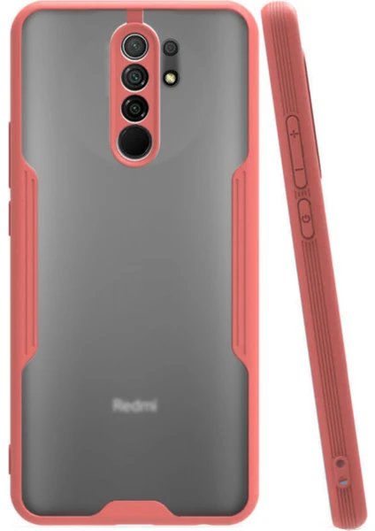 Xiaomi Redmi 9 Kılıf Kamera Korumalı Colorful Kapak - Pembe