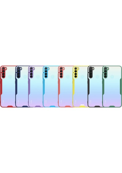 Xiaomi Redmi Note 8 Kılıf Kamera Korumalı Colorful Kapak - Lila
