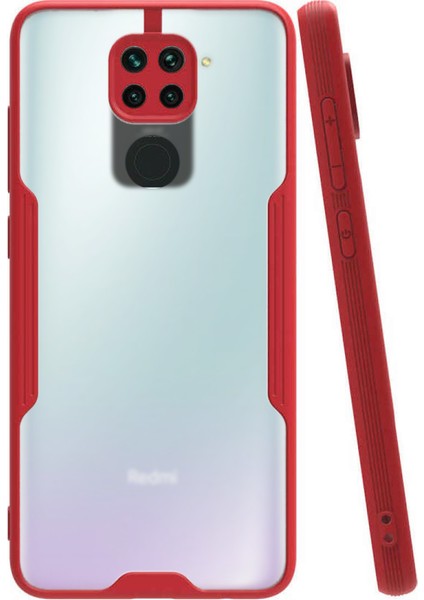 Xiaomi Redmi Note 9 Kılıf Kamera Korumalı Colorful Kapak - Kırmızı