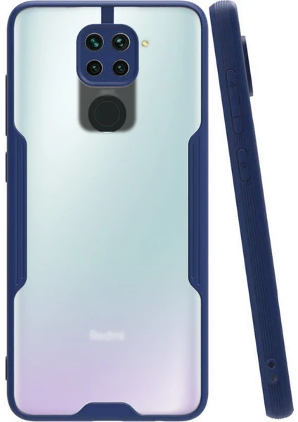 Xiaomi Redmi Note 9 Kılıf Kamera Korumalı Colorful Kapak - Lacivert