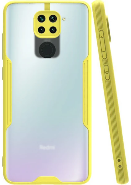 Xiaomi Redmi Note 9 Kılıf Kamera Korumalı Colorful Kapak - Sarı