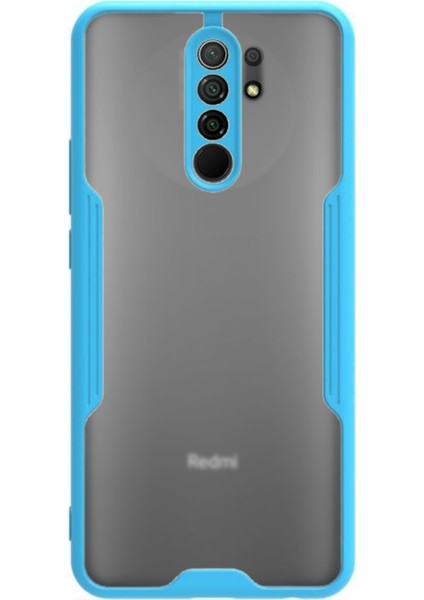 Xiaomi Redmi 9 Kılıf Kamera Korumalı Colorful Kapak - Mavi