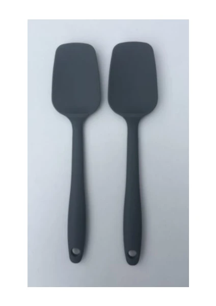 Isıya Dayanıklı Silikon Gri Spatula 2 Adet