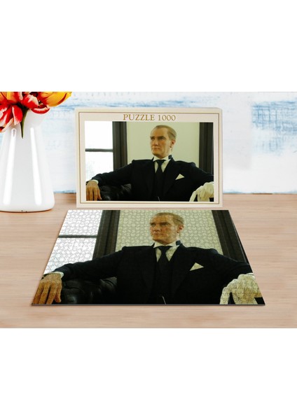 Bk Atatürk Tasarımlı 1000 Parça Profesyonel Puzzle-1