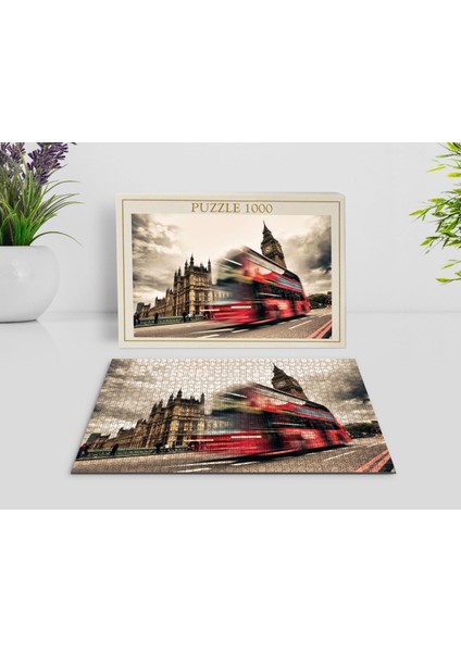 Londra Manzara 1000 Parça Profesyonel Puzzle-18