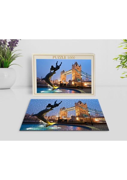 Londra Manzara 1000 Parça Profesyonel Puzzle-10