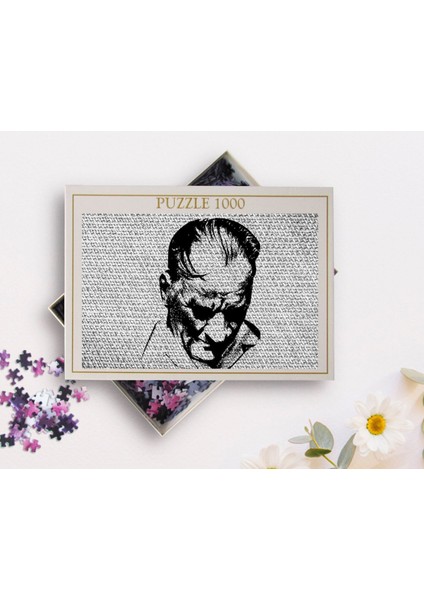 Bk Karakalem Atatürk Tasarımlı 1000 Parça Profesyonel Puzzle-5