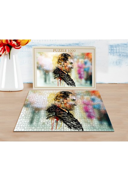 Atatürk Tasarımlı 1000 Parça Profesyonel Puzzle-19