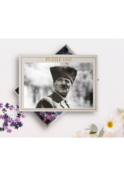 Atatürk Tasarımlı 1000 Parça Profesyonel Puzzle-13
