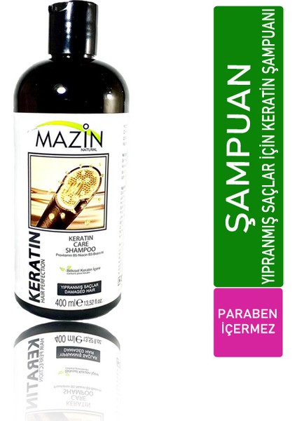 Yıpranmış Saçlar Için Keratin Bakım Şampuanı 400 ml