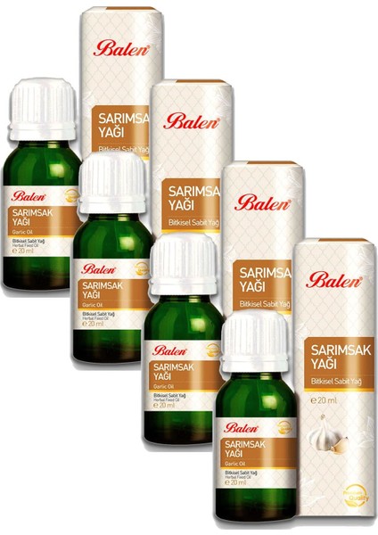 Doğal Sarımsak Yağı (Ekstraksiyon) 20 ml x 4