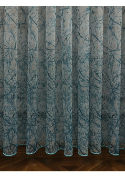 Modern Desenli Baskılı Tül Perde 300X250 Seyrek Pile 1/2