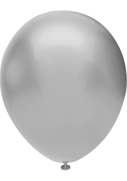 Metalik Silver Baskı Balonu 100' Lü 12inç