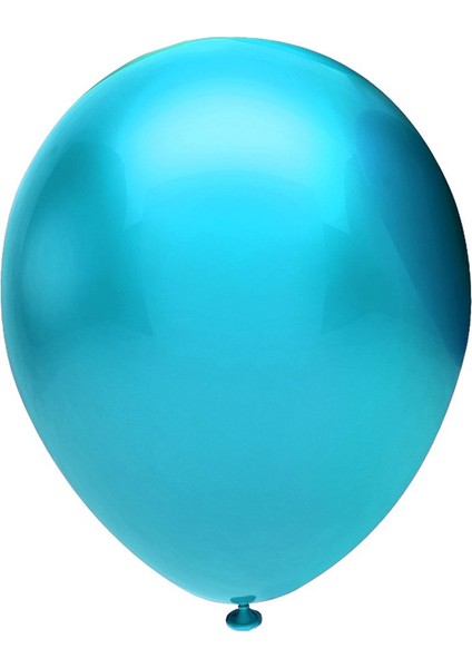Metalik Açık Mavi Baskı Balonu 100'LÜ 12inç