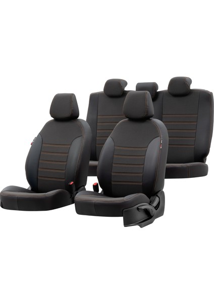 Bmw X6 2008-2014 E71 Özel Üretim Koltuk Kılıfı Paris Design Bej - Siyah