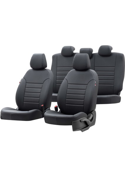 Mitsubishi Eclipse Cross 2018-2020 Özel Üretim Koltuk Kılıfı Istanbul Design Siyah