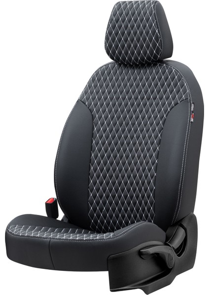 Porsche Cayenne 2002-2010 Özel Üretim Koltuk Kılıfı Amsterdam Design Deri Siyah - Beyaz fiyatları