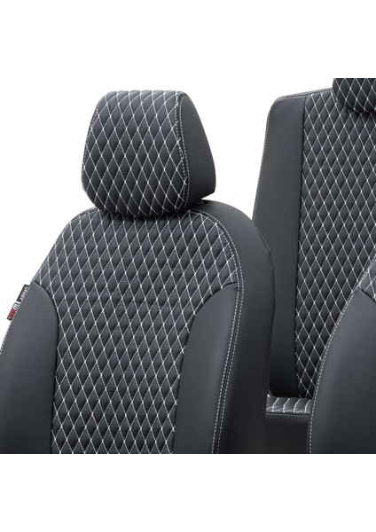 Porsche Cayenne 2002-2010 Özel Üretim Koltuk Kılıfı Amsterdam Design Deri Siyah - Beyaz fırsatları