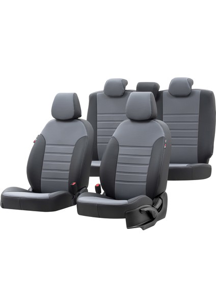 Porsche Cayenne 2002-2010 Özel Üretim Koltuk Kılıfı Istanbul Design Füme - Siyah