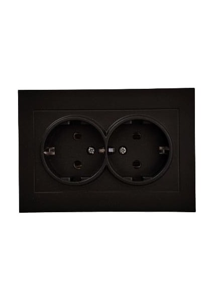 Siyah Ikili Topraklı Priz