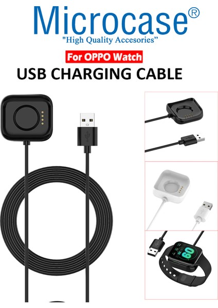 Oppo Watch 41 mm Manyetik Şarj USB Kablo 1 Metre Siyah - AL2596
