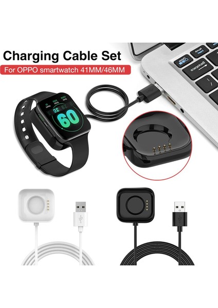 Oppo Watch 41 mm Manyetik Şarj USB Kablo 1 Metre Siyah - AL2596