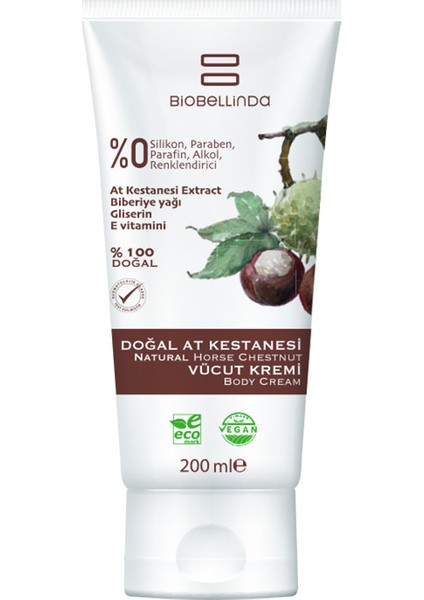 Doğal At Kestanesi Vücut Kremi 200 ml