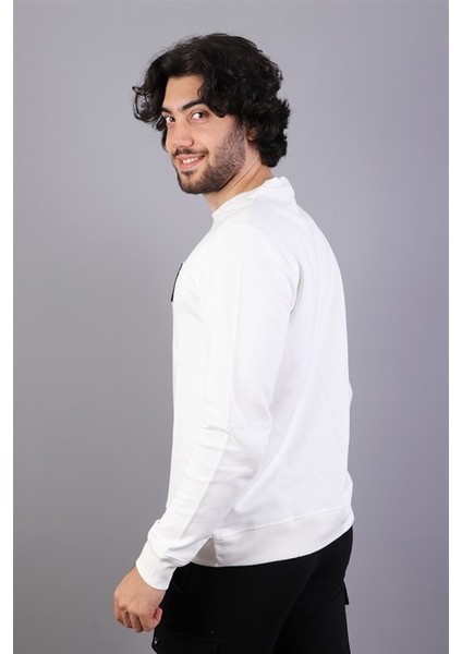 Erkek Süzine Baskılı Ekru Sweatshirt fiyatları