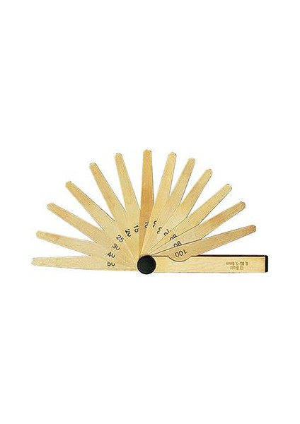 44850020 Pirinç (Non-Manyetik) Sentil Takımı 20 Parçalı 100 mm / 0,05-1,0 mm