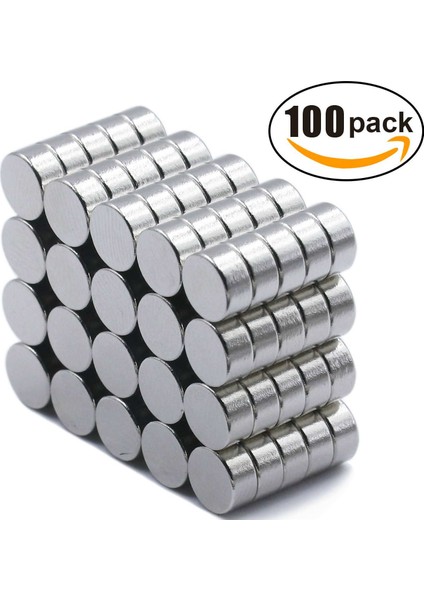 100 Adet Çap 6mm x Kalınlık 3mm Yuvarlak Süper Güçlü Neodyum Mıknatıs modelleri