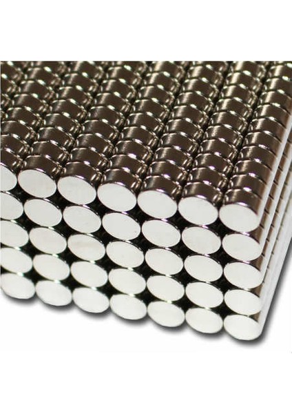 100 Adet Çap 6mm x Kalınlık 3mm Yuvarlak Süper Güçlü Neodyum Mıknatıs fırsatları