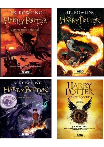 Harry Potter 5 - Harry Potter 6 - Harry Potter 7 - Harry Potter 8 - 4 Kitap - J. K. Rowling