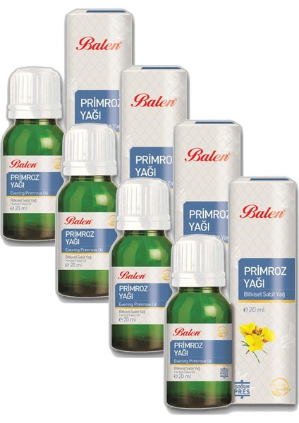 Primroz Yağı Soğuk Pres 20 ml 4 Lü
