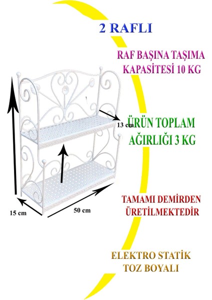 Baharatlık 2 Katlı Beyaz