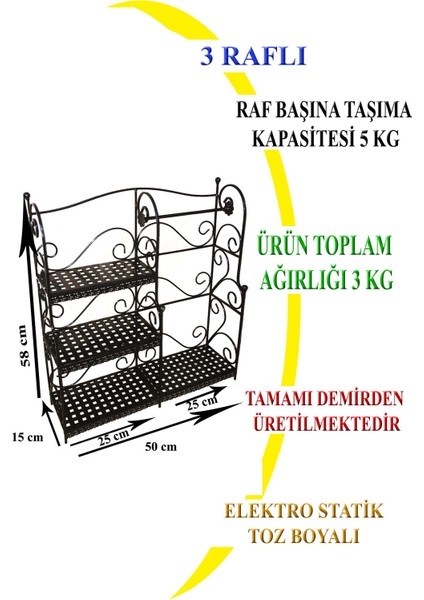 Baharatlık 3 Katlı Havluluklu Siyah