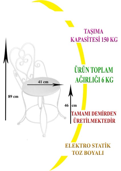 Masa & Sandalye Takımı 1+4 Beyaz