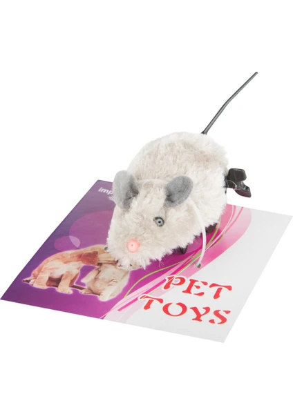 Pet Toys Lion Pet Kedi Için Kurmalı Fare 9 cm