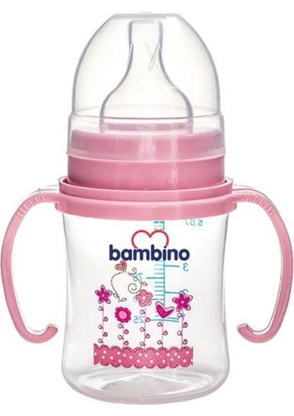 Pp Geniş Ağızlı Kulplu Biberon 150 ml - Pembe