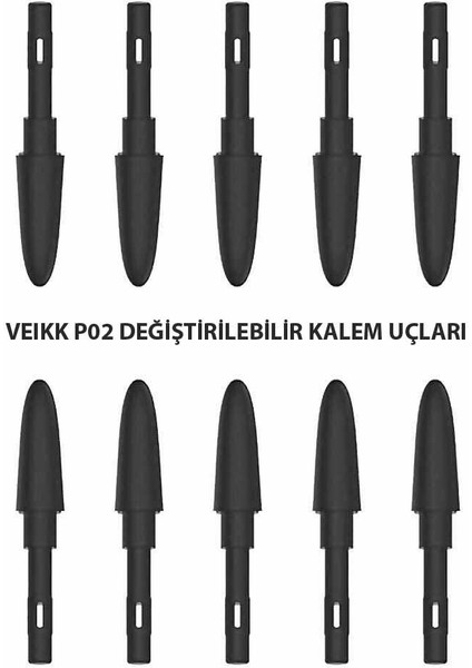 A50, A15 ve A15 Pro Grafik Tablet Kalemi Için 10 Adet Kalem UCU-NIPP02