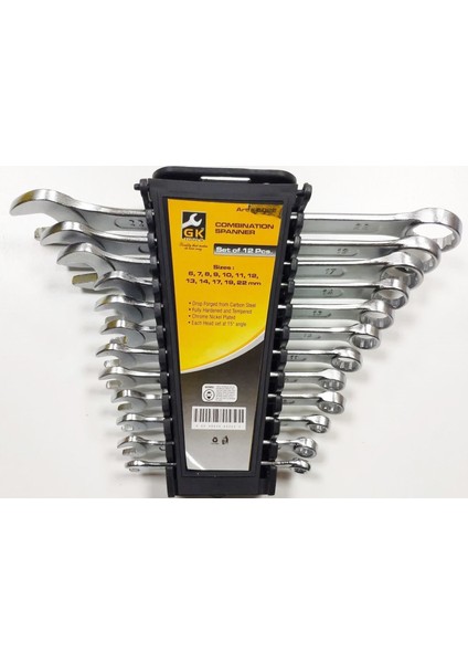 12'li Düz ve Yıldız Tools Kombine Anahtar Takımı
