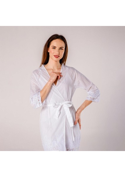 Pearl Dantelli Kadın Bride Gelin Sabahlığı fiyatları