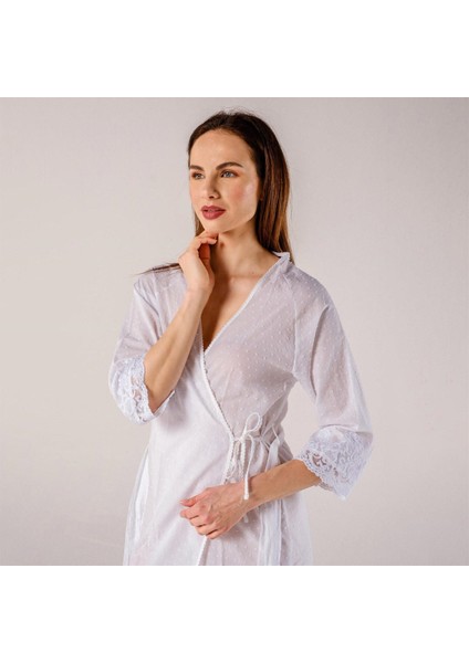 Pearl Dantelli Kadın Bride Gelin Sabahlığı modelleri